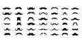 Set Mustache Collection. Template Design. Party