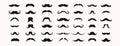 Set Mustache Collection. Vector illustration. Vector Template Design. Party. Dad