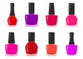 Set of nail polish bottle. Vector illustration