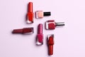 A set of nail polishes Royalty Free Stock Photo