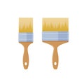 Set of narrow and wide brushes for working with paints Royalty Free Stock Photo