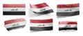 Set of the national flag of Iraq on a white background Royalty Free Stock Photo