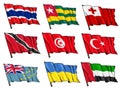 Set of national flags Royalty Free Stock Photo