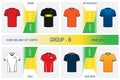 Set of nationals football uniform - group B
