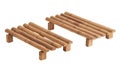 A set of natural bamboo sauna footrests designed to elevate and relax the feet while sitting in the sauna.