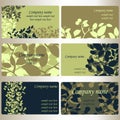 Set of natural business cards designs