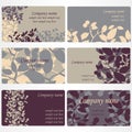 Set of natural business cards designs
