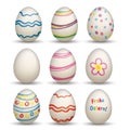 Set Of 9 Natural Colored Easter Eggs Frohe Ostern