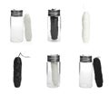Set of natural dental flosses on white background Royalty Free Stock Photo