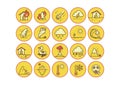 Set of natural disaster icons. Vector illustration decorative design Royalty Free Stock Photo