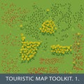 Set of natural elements for touristic map