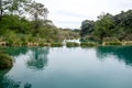 Set of natural lakes with limestone formations Royalty Free Stock Photo