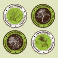 Set of Natural Organic Product badges