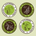 Set of Natural Organic Product badges