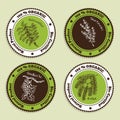 Set of Natural Organic Product badges