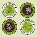 Set of Natural Organic Product badges