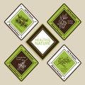 Set of Natural Organic Product badges