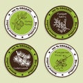 Set of Natural Organic Product badges