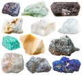 Set of natural rocks and stones isolated Royalty Free Stock Photo