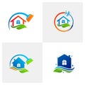 Set of Nature Clean House logo vector template, Creative Clean logo design concepts Royalty Free Stock Photo