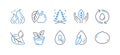 Set of Nature icons, such as Apple, Christmas tree, Fire energy. Vector