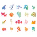 Set of nature icons. Vector illustration decorative background design Royalty Free Stock Photo