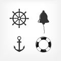 Set of Nautical Icons Royalty Free Stock Photo