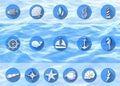 Set of nautical icons