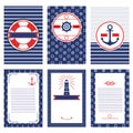 Set of nautical and marine banners and flyers