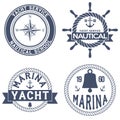 Set of Nautical Yacht badges