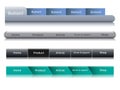 Set of navigation bar templates with black hover button. Web elements vector header on gray background Royalty Free Stock Photo
