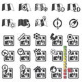 Set of navigational icons