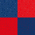 Set Navy Blue Red Star Polka Dots Background Royalty Free Stock Photo