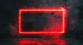 A set of neon red rectangular frames. Luminous, colorful borders in a geometric design. UI elements for actions with Royalty Free Stock Photo