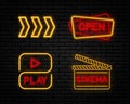 Set neon sign.