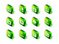 Set Network cloud connection, File missing, Server, Data report, Computer network, Broken file, Cloud computing lock Royalty Free Stock Photo