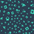 Set Network cloud connection, Filter setting, Social network and Failed access storage on seamless pattern. Vector Royalty Free Stock Photo