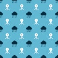 Set Network cloud connection and Web camera on seamless pattern. Vector Royalty Free Stock Photo