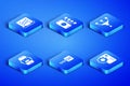 Set Neural network, Binary code, Chat bot, and Funnel filter icon. Vector Royalty Free Stock Photo