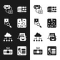 Set Neural network, Photo retouching, Artificial intelligence robot, Binary code, Network cloud connection, Chat Royalty Free Stock Photo