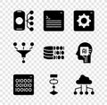 Set Neural network, Web developer programming code, Computer api interface, Binary, Algorithm, Network cloud connection Royalty Free Stock Photo