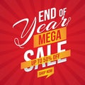 Set of New Year Mega Sale banner for advertising