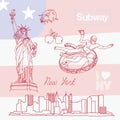 Set of New York symbols