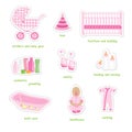 Newborn girl stickers