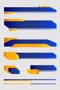 Vector illustration. Banners for broadcasting with negative space to insert text. Set of news bars with copy space Royalty Free Stock Photo