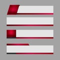 Vector illustration. Banners for broadcasting with negative space to insert text. Set of news bars with copy space Royalty Free Stock Photo