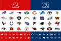 32 Set of 32 NFL Team Club Logo Royalty Free Stock Photo