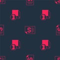 Set NFT Digital crypto art and Binary code on seamless pattern. Vector Royalty Free Stock Photo