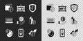 Set NFT Digital crypto art, shield, Ethereum ETH, growth bar chart, Binary code and icon. Vector
