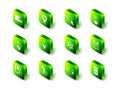Set NFT Digital crypto art, Video graphic card, blockchain technology, Ethereum exchange and icon. Vector